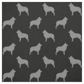Schipperke-Silhouette-Muster Stoff (Muster)