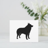 Schipperke Silhouette.png Postkarte (Stehend Vorderseite)