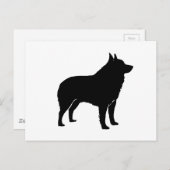 Schipperke Silhouette.png Postkarte (Vorne/Hinten)