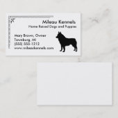 Schipperke Silhouette Visitenkarte (Vorne/Hinten)