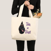 Schipperke Trick Jumbo Stoffbeutel (Vorderseite (Produkt))