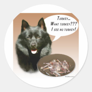 Schipperke Türkei Runder Aufkleber