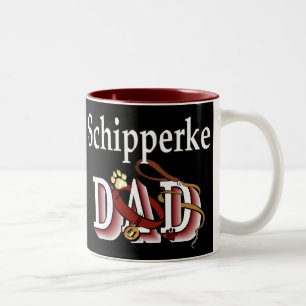 Schipperke Vater Geschenke Zweifarbige Tasse
