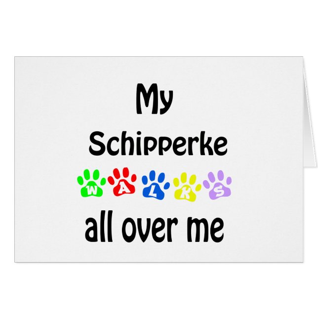 Schipperke Walks Design (Vorderseite (Horizontal))