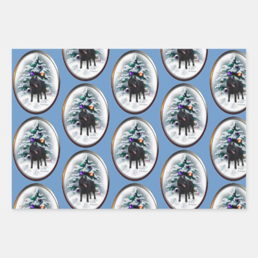 Schipperke Weihnachten Geschenkpapier Set (Vorderseite)