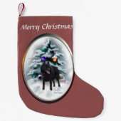 Schipperke Weihnachten Kleiner Weihnachtsstrumpf (Vorderseite)