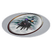 Schipperke Weihnachten Schneidebrett (Ecke)