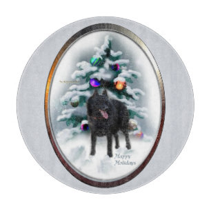 Schipperke-Weihnachten Schneidebrett