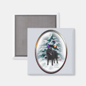 Schipperke Weihnachtsgeschenke Magnet (Vorderseite/Rückseite)