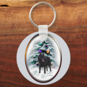 Schipperke Weihnachtsgeschenke Schlüsselanhänger (Vorderseite)
