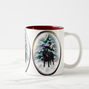 Schipperke Weihnachtsgeschenke Zweifarbige Tasse