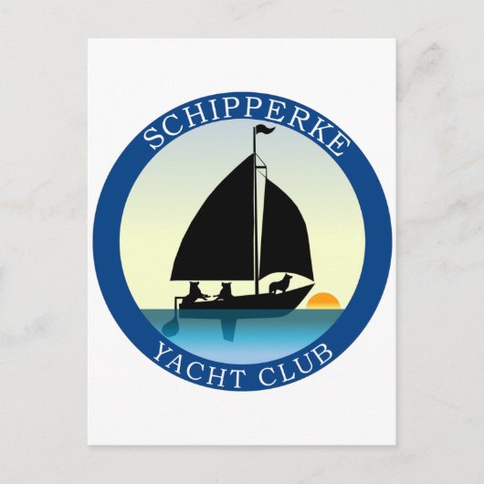 Schipperke Yacht Club Postkarte (Vorderseite)