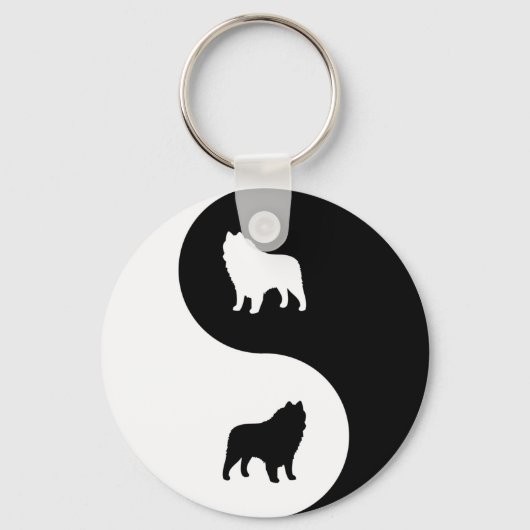 Schipperke Yin Yang Schlüsselanhänger (Vorderseite)
