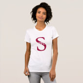 Schipperke-Zucht-Monogramm-Entwurf T-Shirt (Vorne ganz)
