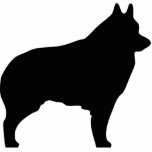 SchipperkehundeSilhouette Fotoskulptur Ornament<br><div class="desc">SchipperkehundeSilhouette</div>