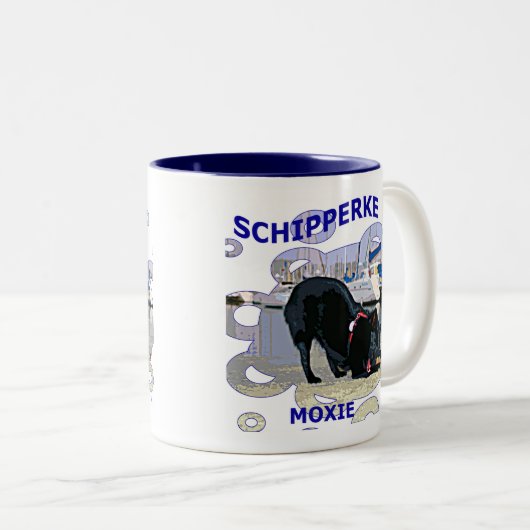 SchipperkeMoxie Zweifarbige Tasse (VorderseiteRechts)
