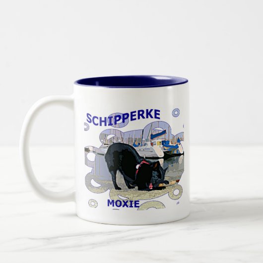 SchipperkeMoxie Zweifarbige Tasse (Links)