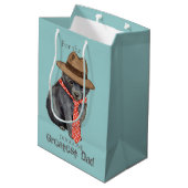 Schippperke Vater Mittlere Geschenktüte (Rückseite Schrägansicht)
