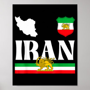 Schir o Chorshid Iran, Löwe und Sonne, Persien Poster