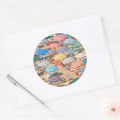 Schirm 1 runder aufkleber (Umschlag)