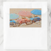 Schirm 2 rechteckiger aufkleber (Tasche)