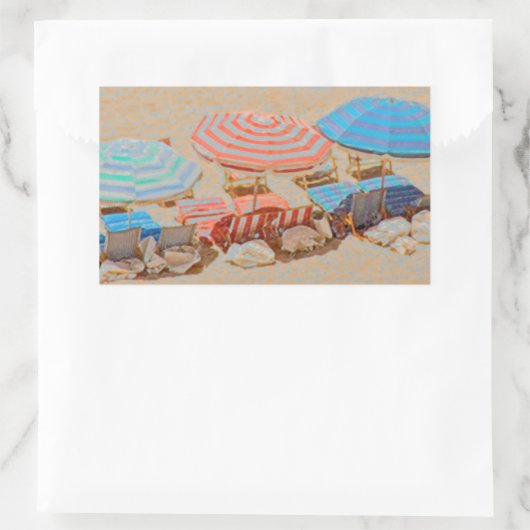 Schirm 2 rechteckiger aufkleber (Tasche)