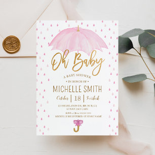 Schirm der Liebe Sprinkle Babydusche Einladung