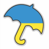 Schirm der Ukraine Aufkleber (Vorderseite)