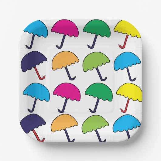 Schirm-Party Pappteller (Vorderseite)