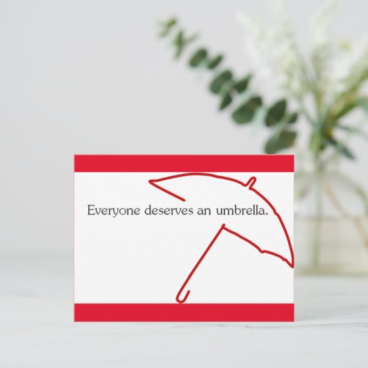 Schirm Postkarte (Stehend Vorderseite)