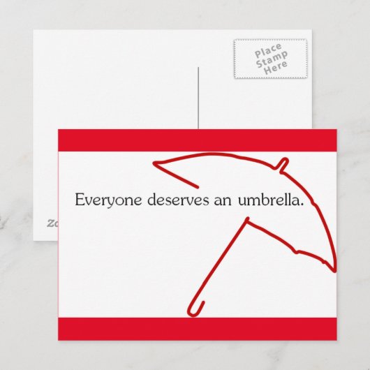 Schirm Postkarte (Vorne/Hinten)