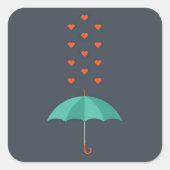 Schirm Quadratischer Aufkleber (Vorderseite)