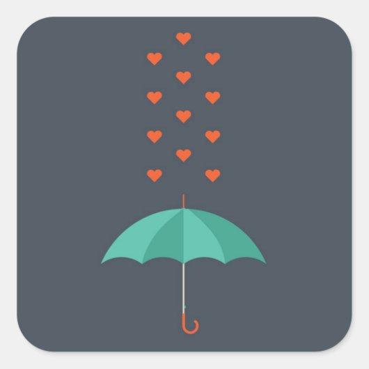 Schirm Quadratischer Aufkleber (Vorderseite)