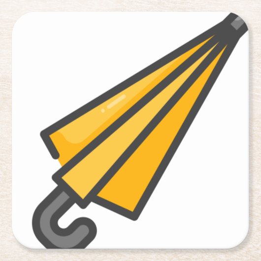 Schirm Rechteckiger Pappuntersetzer (Vorderseite)