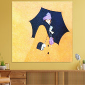 Schirm und Schnee von C Coles Phillips Leinwanddruck (Insitu (Wohnzimmer))