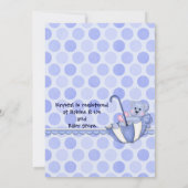 Schirmbären Blau - Einladung (Rückseite)
