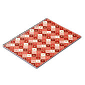 SCHIRME AUS ROTEM PINKGOLD VERZIERT VALENTINPATTER NOTIZBLOCK (Linke Seite)