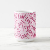 SCHIRME DER PINKHAND-DRAWN-VALENTINE-LIEBE KAFFEETASSE (Mittel)