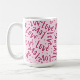 SCHIRME DER PINKHAND-DRAWN-VALENTINE-LIEBE KAFFEETASSE