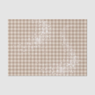 SCHIRME DES KARIERTEN NEUTRALBROWN-PATTERS SEIDENPAPIER