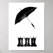Schirme und Stiefel Poster (Vorne)