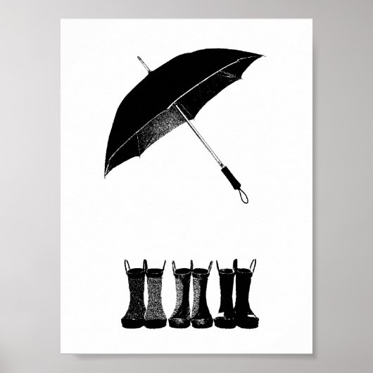 Schirme und Stiefel Poster (Vorne)