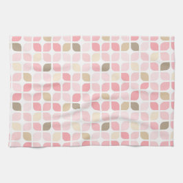 SCHIRMEN VON PINKBROWN, WEISS, BLASEN GESCHIRRTUCH