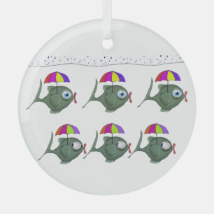 Schirmfisch Ornament Aus Glas