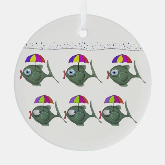 Schirmfisch Ornament Aus Glas (Rückseite)