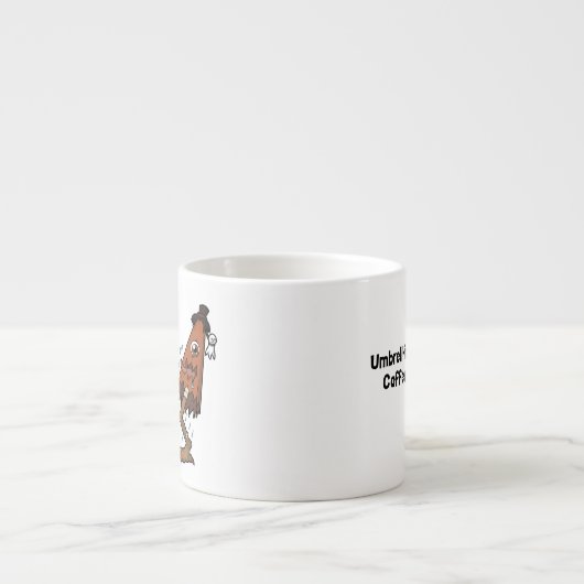 Schirmgeister Yokai - mit Koffeinat verziert Espressotasse (Vorderseite)