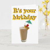 Schirmgetränke Karte (Gelbe Blume)