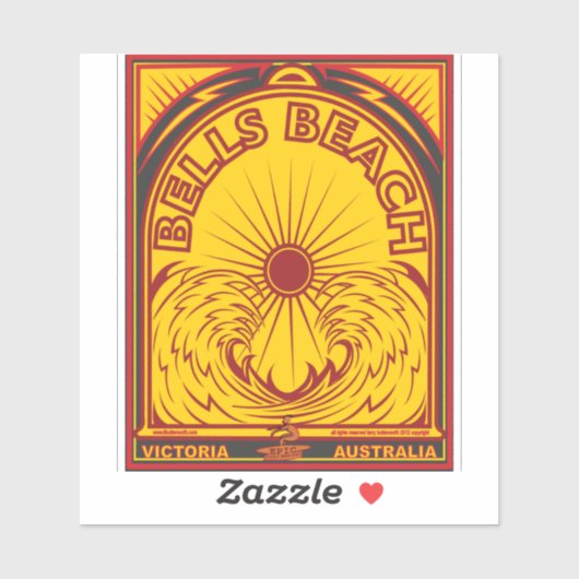 SCHIRMGURTE STRAND AUSTRALIEN AUFKLEBER (Blatt)