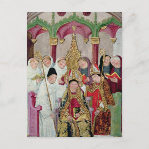 Schirmherrschaft eines Bischofs, Valencianische Sc Postkarte