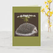 Schirmkarte für Igel Karte (Gelbe Blume)